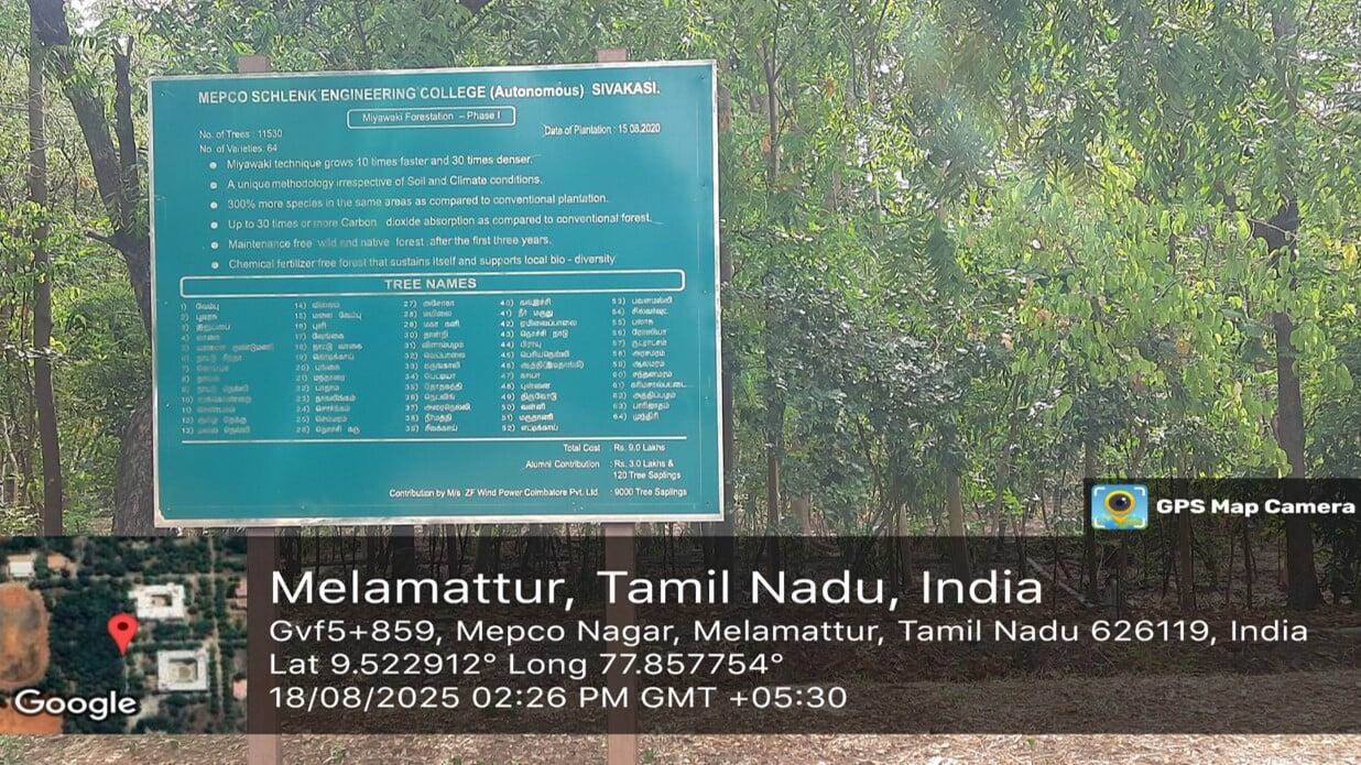 Miyawaki forest with over 1 lakh trees